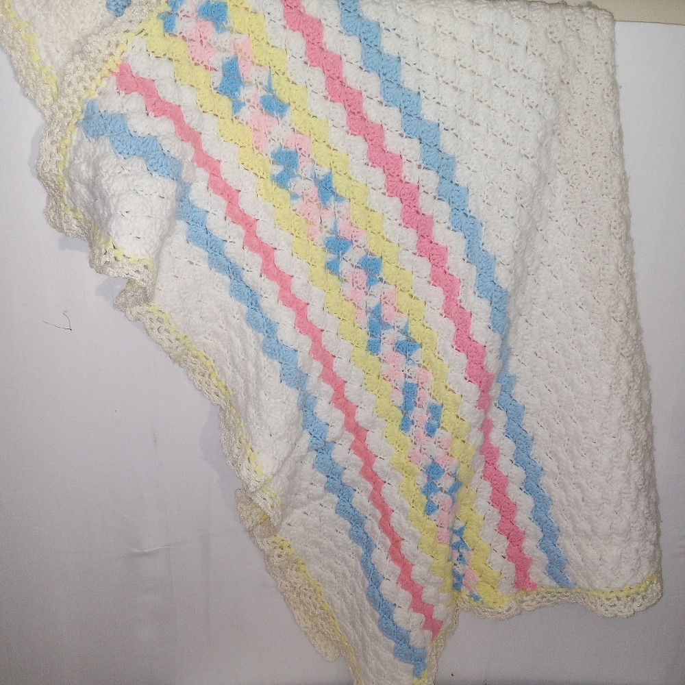 Crocheted baby afghan